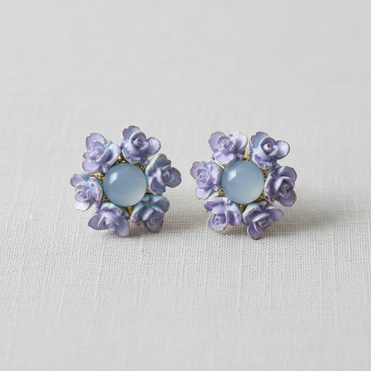 Resin Floral Stud Earrings