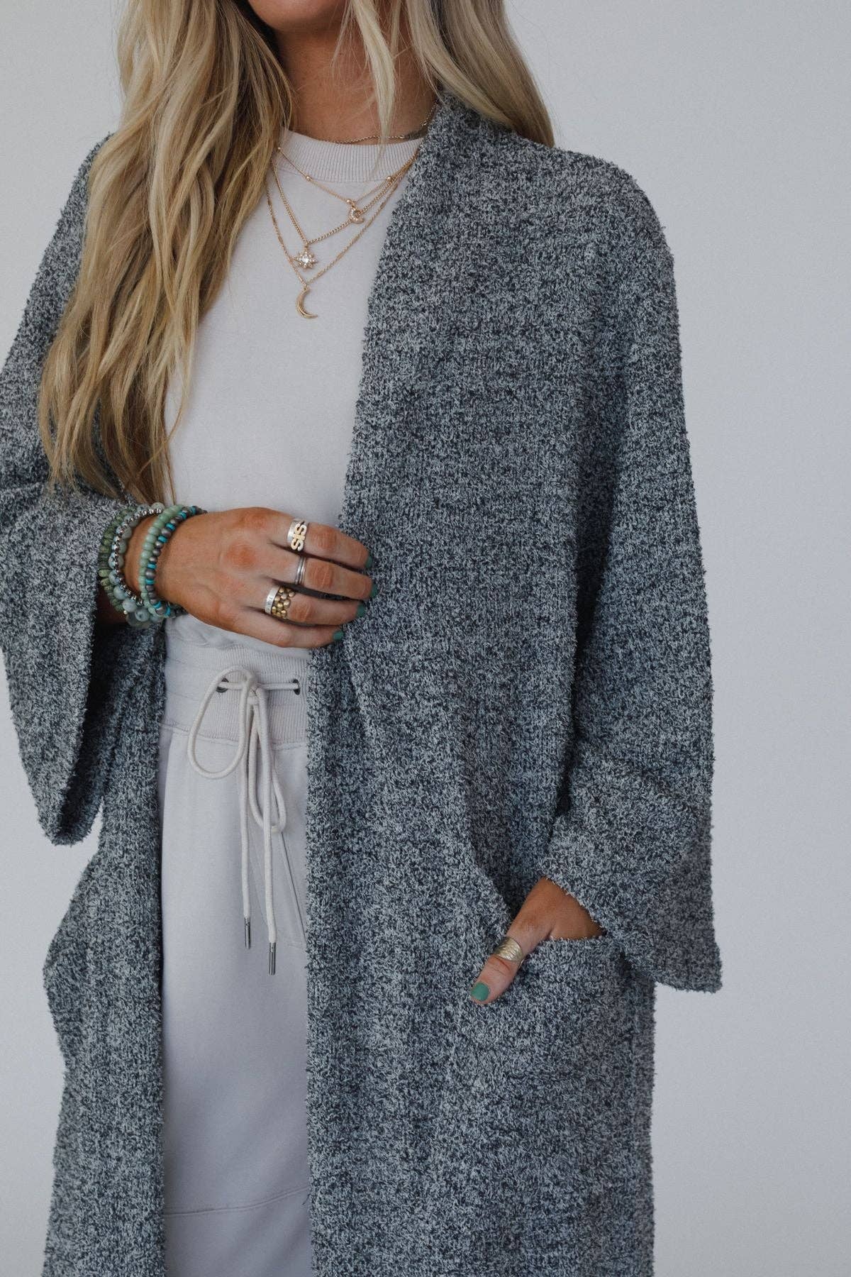 Moonlight Hug Cardigan - Black