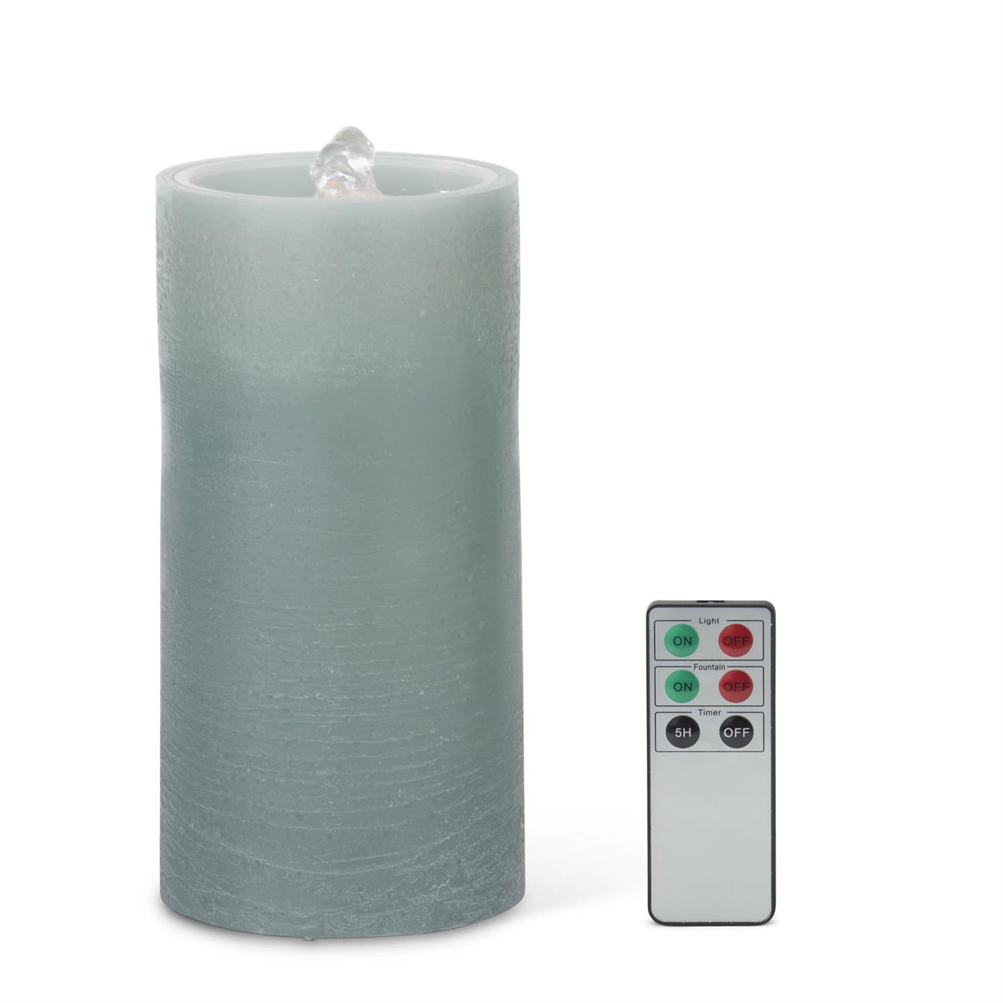 LED Wax Pillar Water Candle w/Timer & Remote