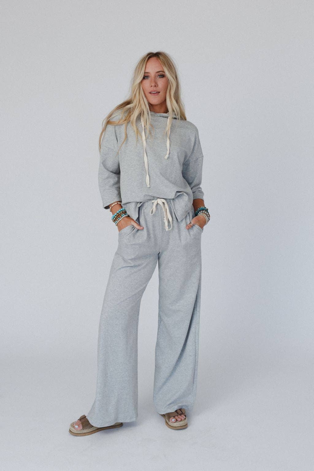 Arianna Top And Pant Set - Heather Gray