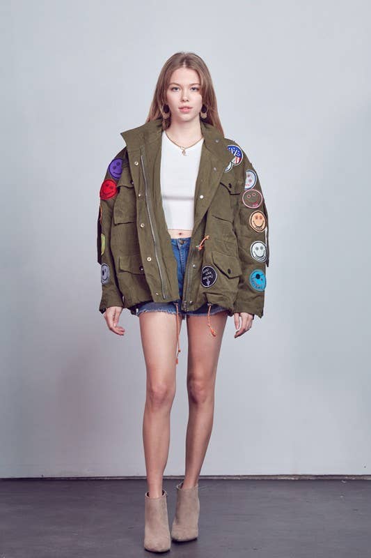 Smile Patchwork Jacket