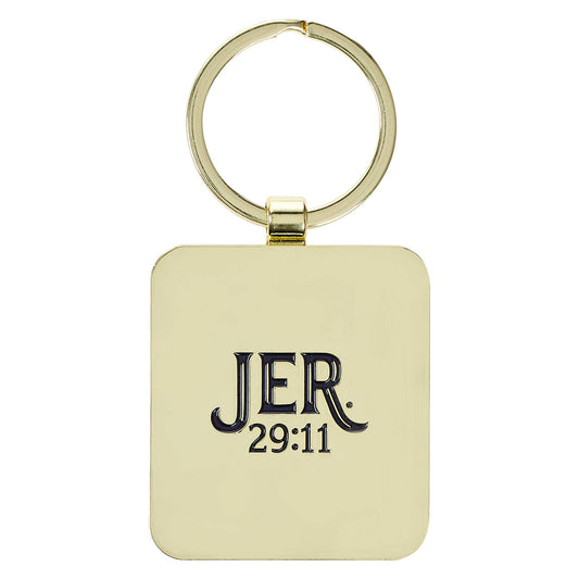 Keychain Hope & a Future Jer. 29:11 - Epoxy-coated Metal