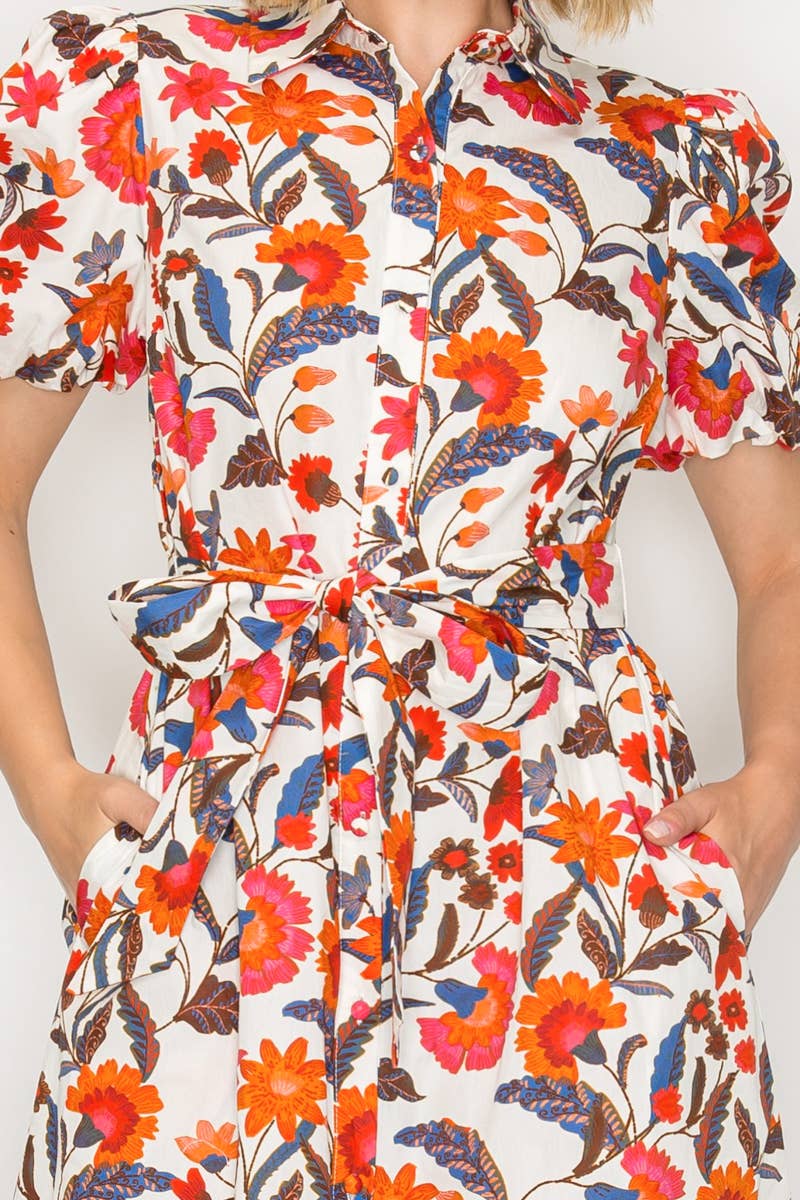 Festival Dream Shirts Midi Dress - LWD3182