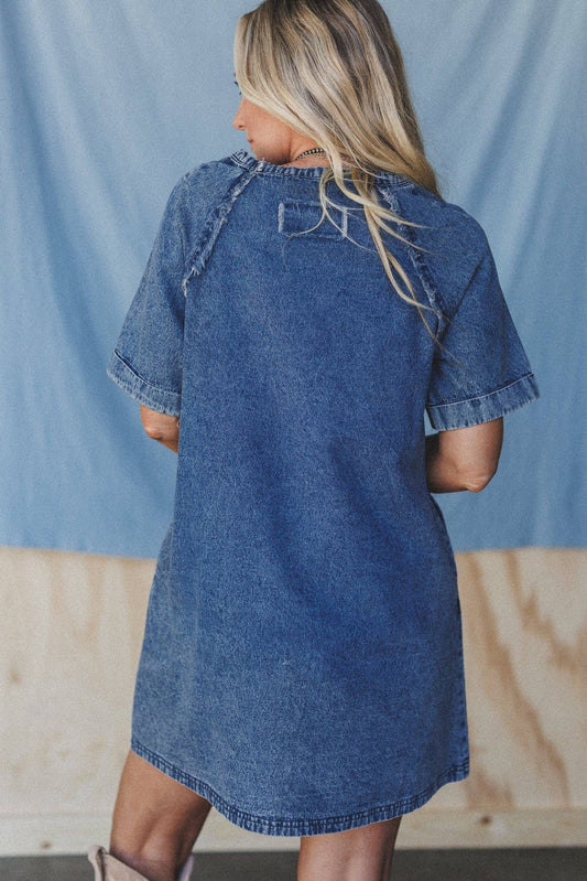 Jayda Pocket Dress - Blue
