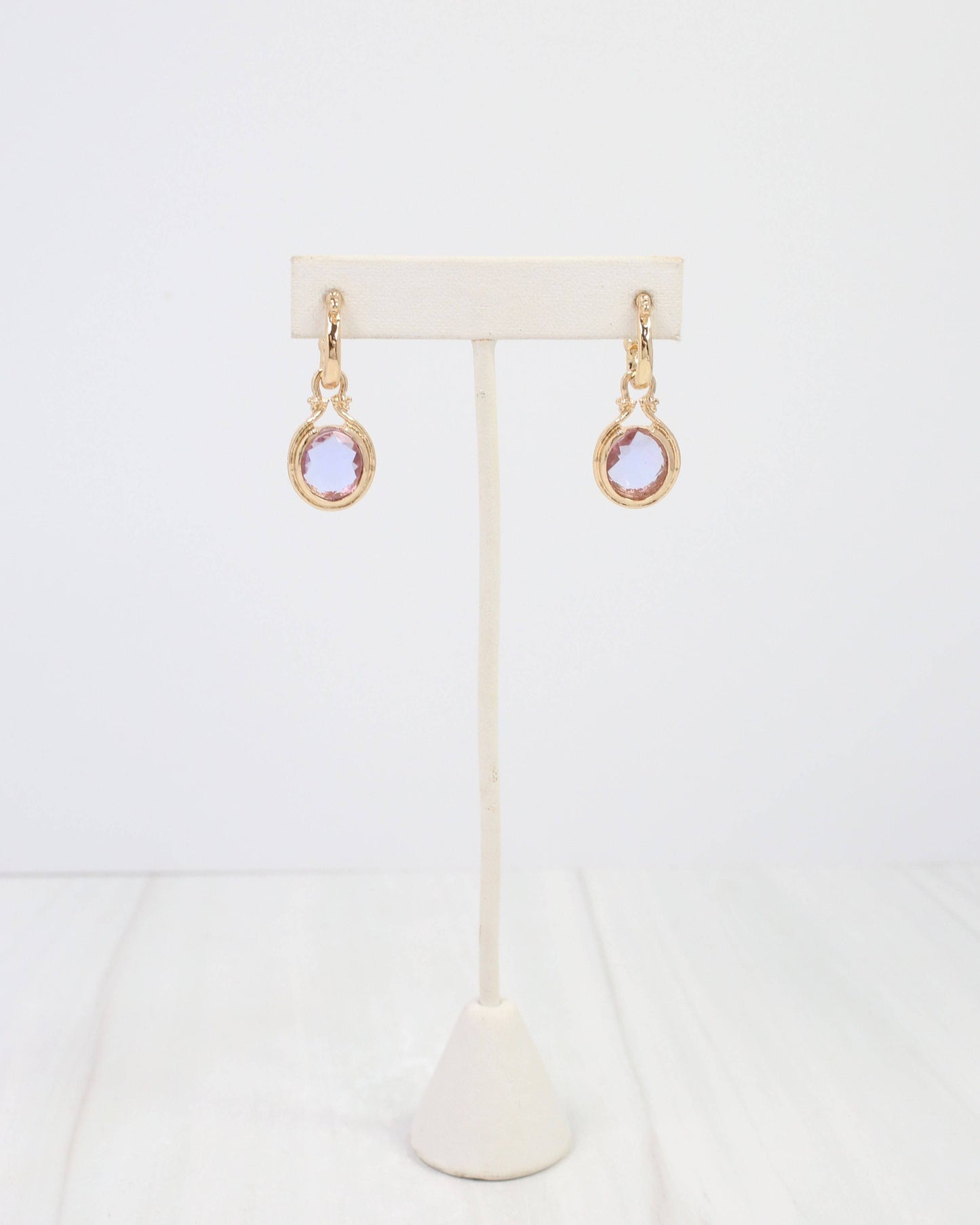 Medford Circular Drop Hoop Earring Periwinkle