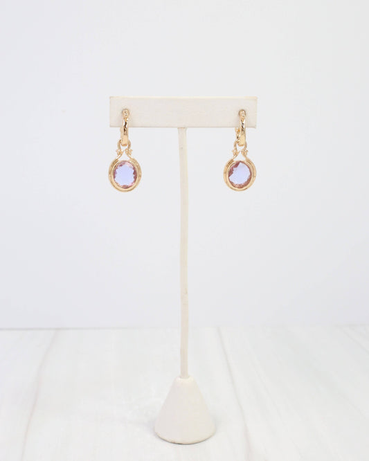 Medford Circular Drop Hoop Earring Periwinkle