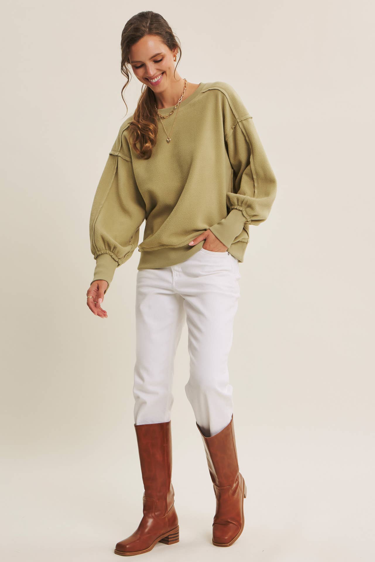 COZY ESSENTIAL FEELS LIKE A WARM HUG FUZZY FLEECE PULLOVER