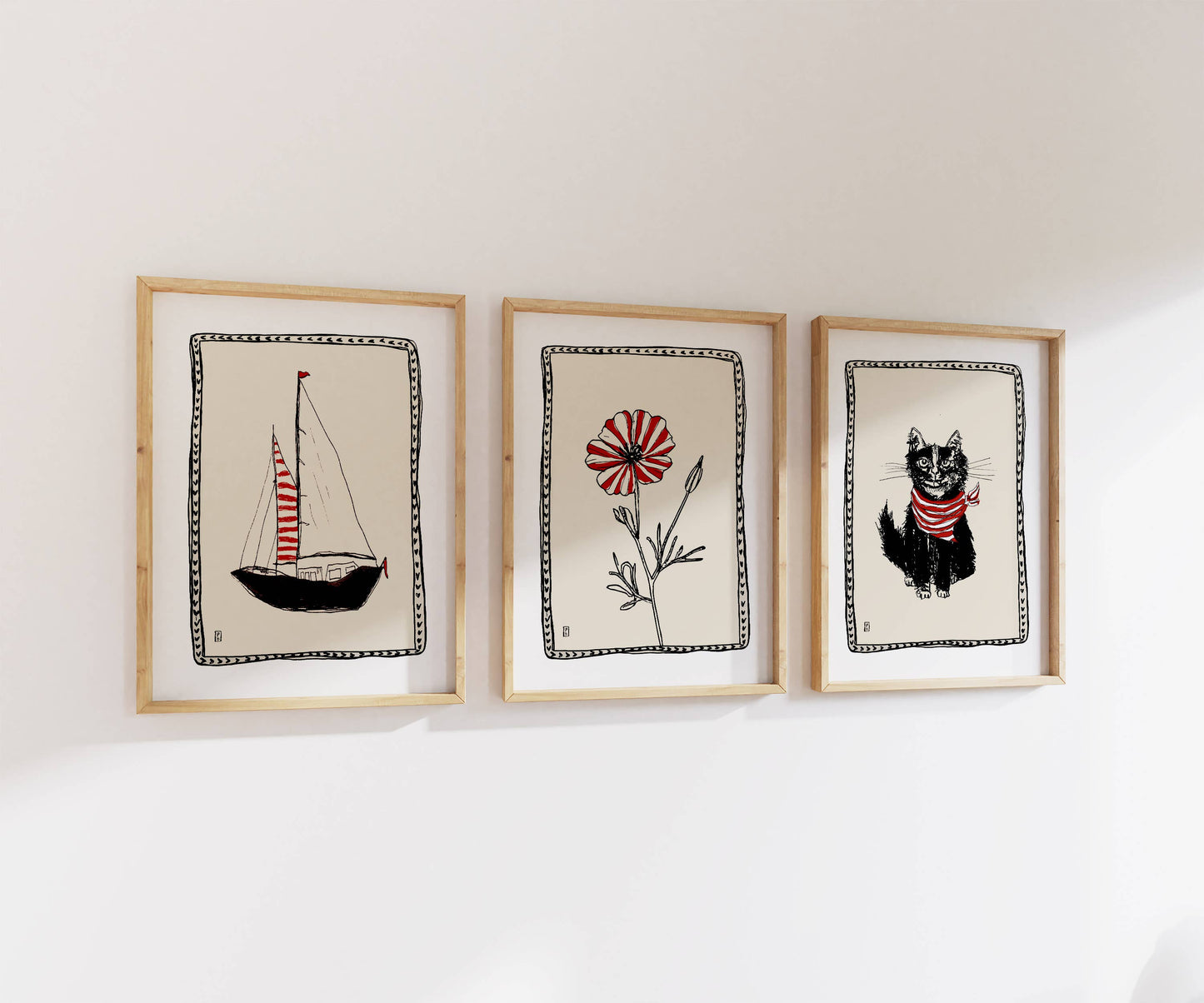 "Cat in Scarf", Giclée Fine Art Print