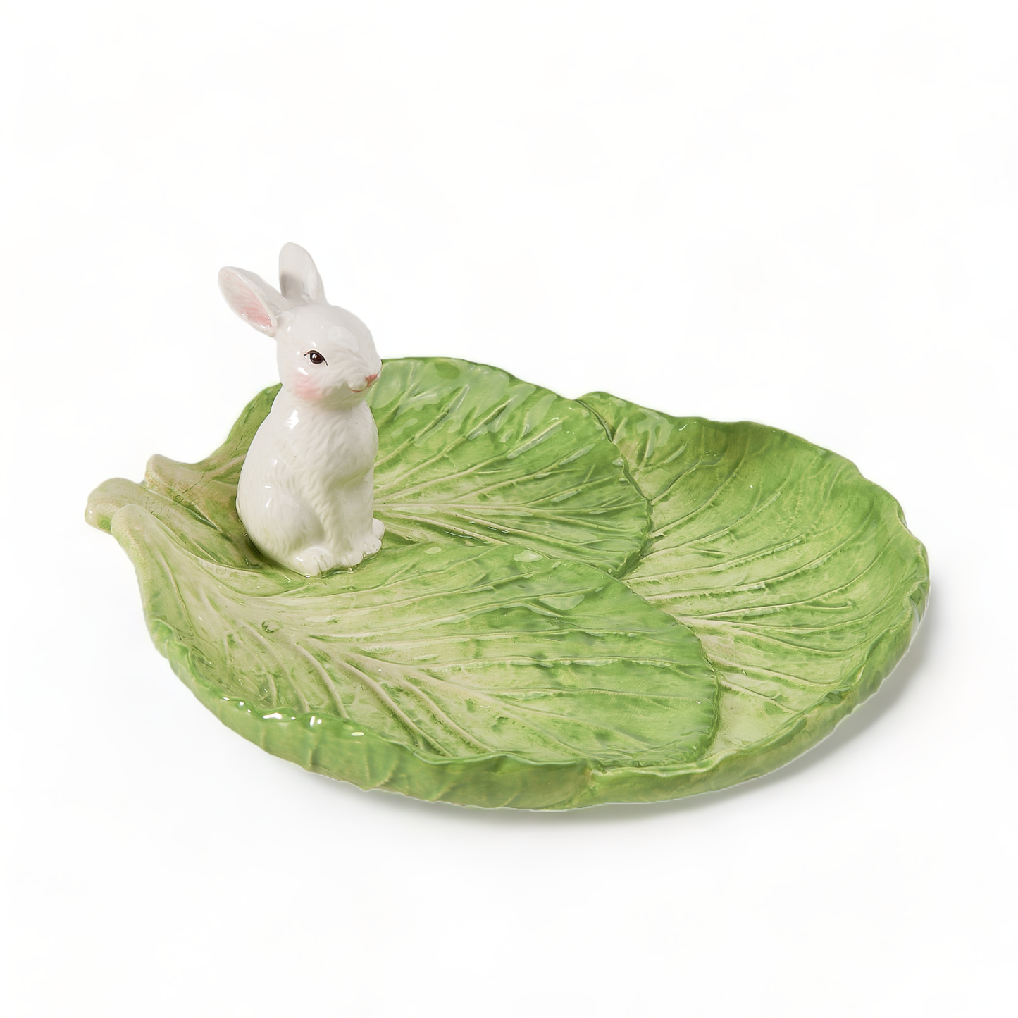 8in Lettuce Platter w/Bunny