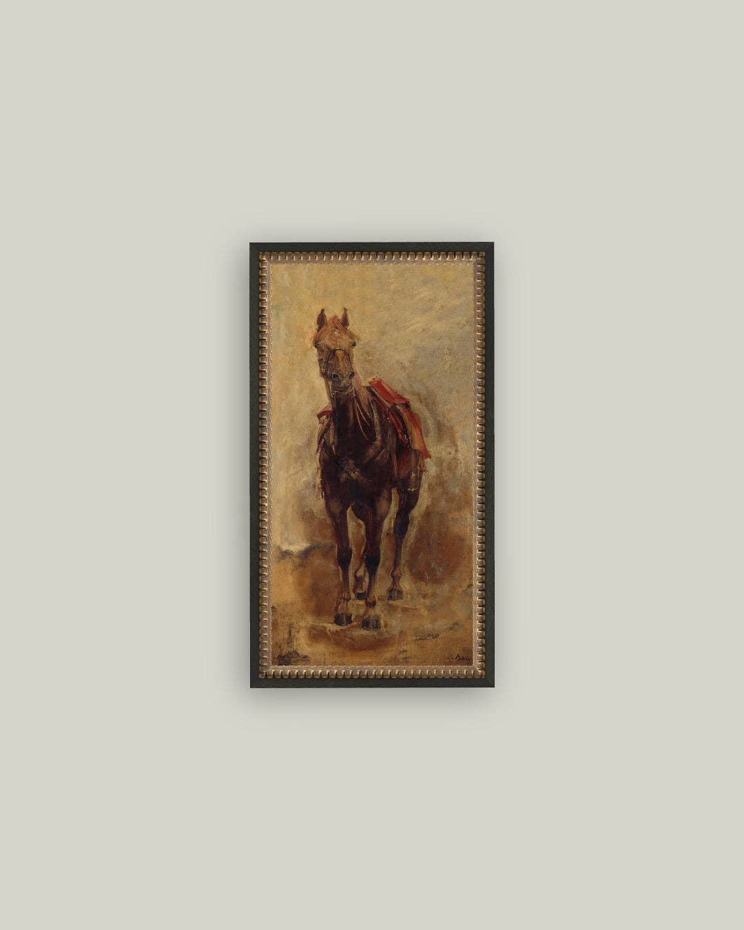 Horse Study Framed Antique Art