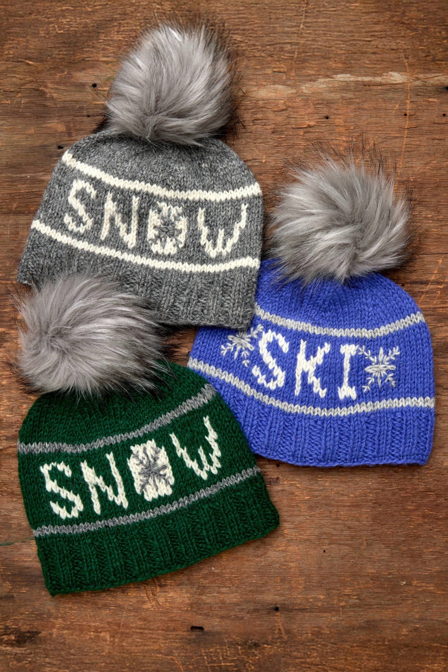 Snow Evergreen Pom Beanie