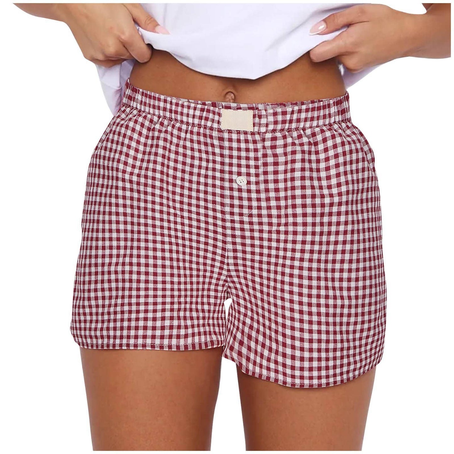 Everywhere Gingham Elastic waist Pull-On Boxer Shorts
