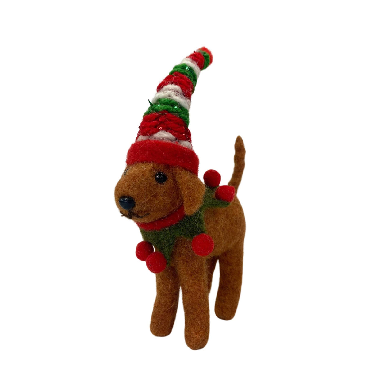 MISTLETOE MUT WOOL ORNAMENT 5.25" X 5.5"