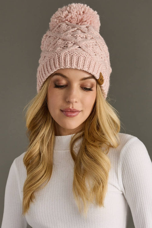 Blush Knit Pom Hat