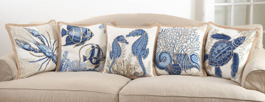 Sea Turtle Pillow - Down Filled