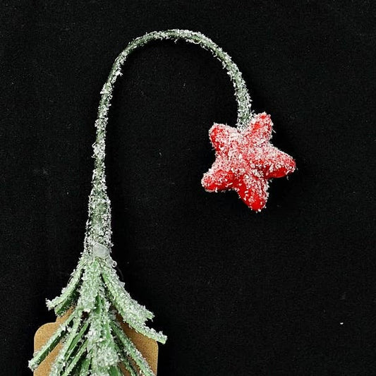 Snowy Shooting Star Mini Tree Ornament-Green