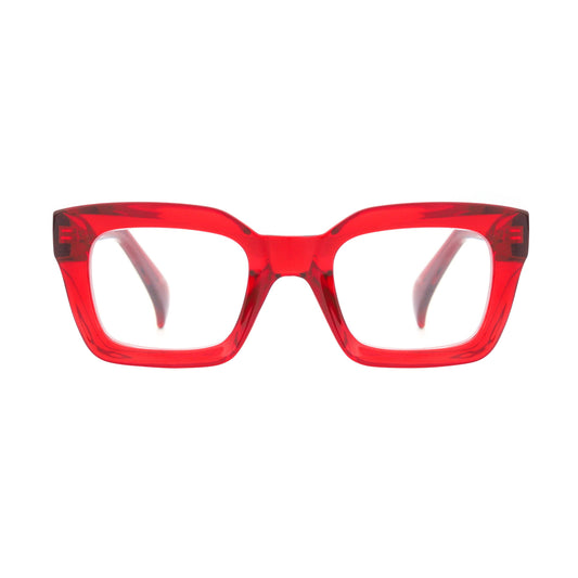 Sophie | Transparent Red | Blue Light