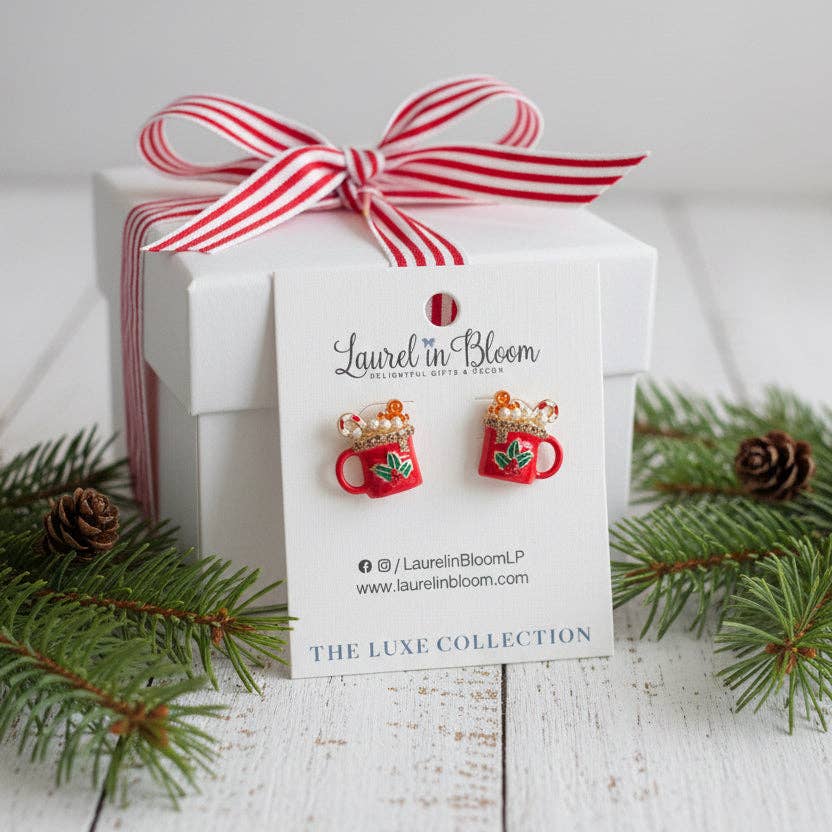 Pearly Peppermint Mocha Studs