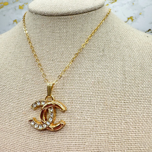 14k Gold Chanel Upcycled Necklace
