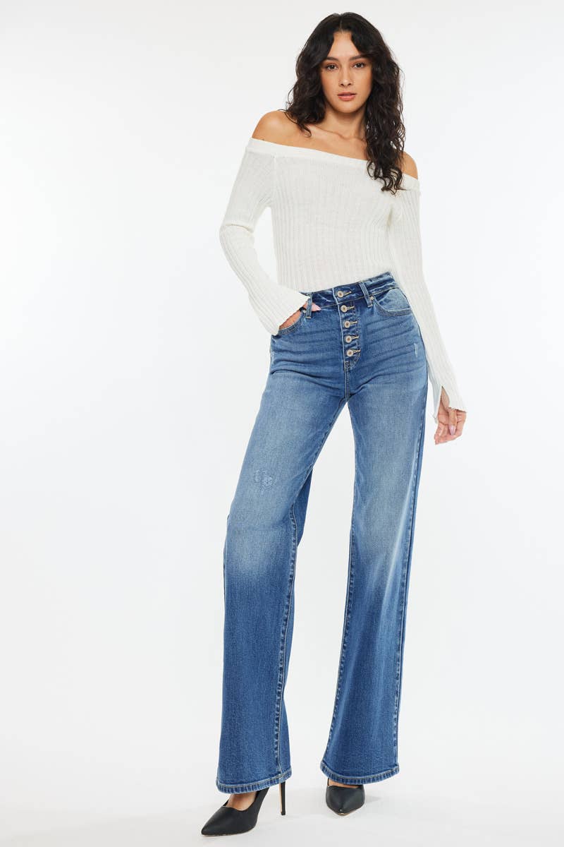 OPEN PACK ULTRA HIGH RISE 90’S FLARE JEANS-KC2578M
