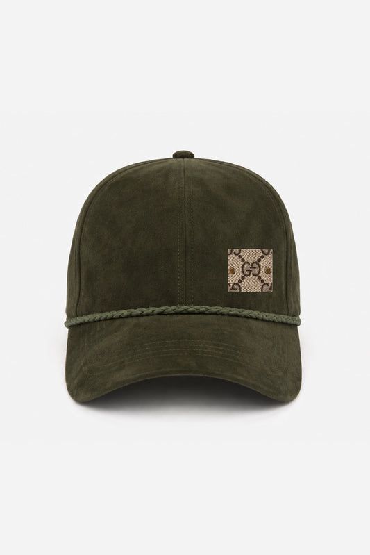 Upcycled Gucci Suede Baseball Cap