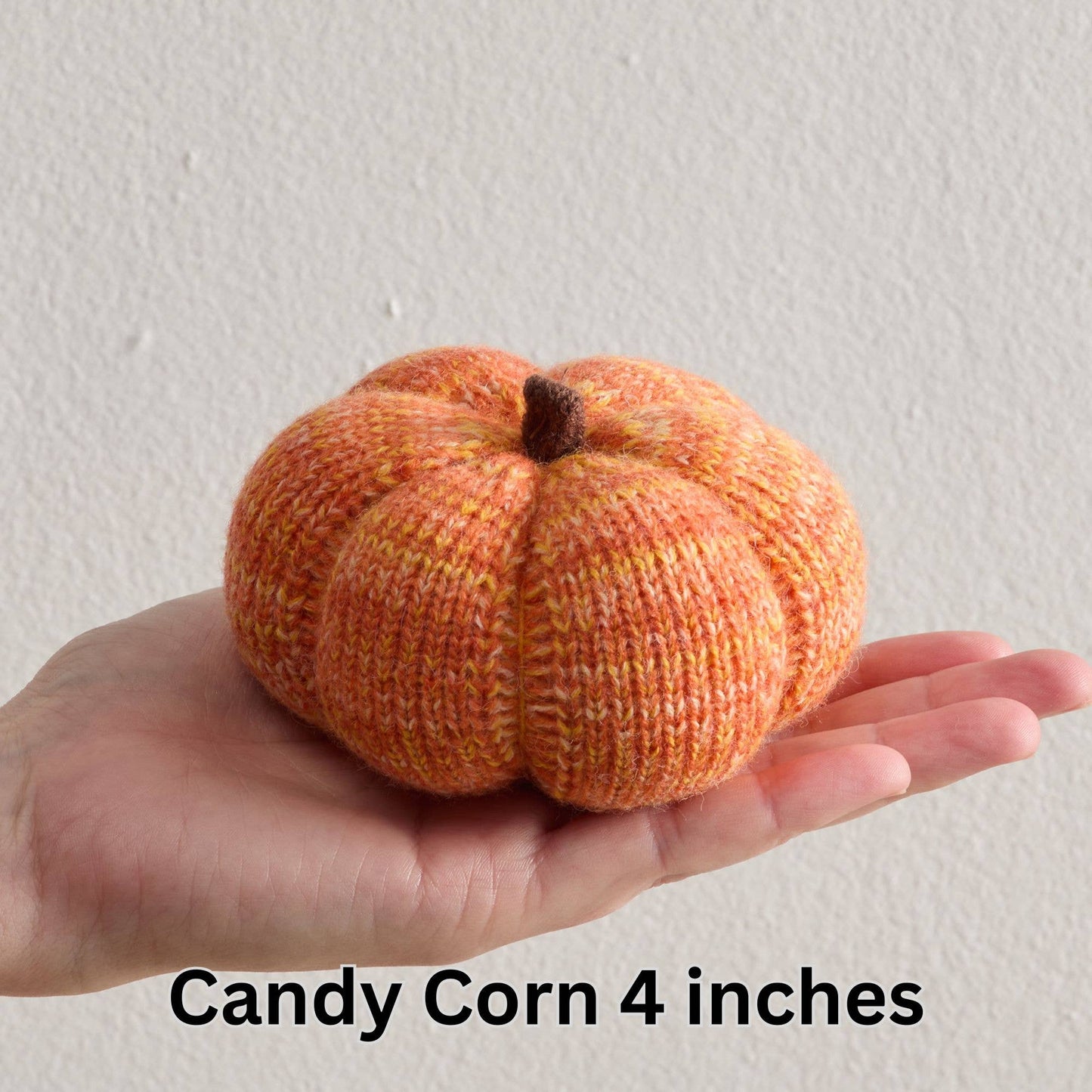 Cozy Knit Pumpkins, variegated yarns, unique autumn colors