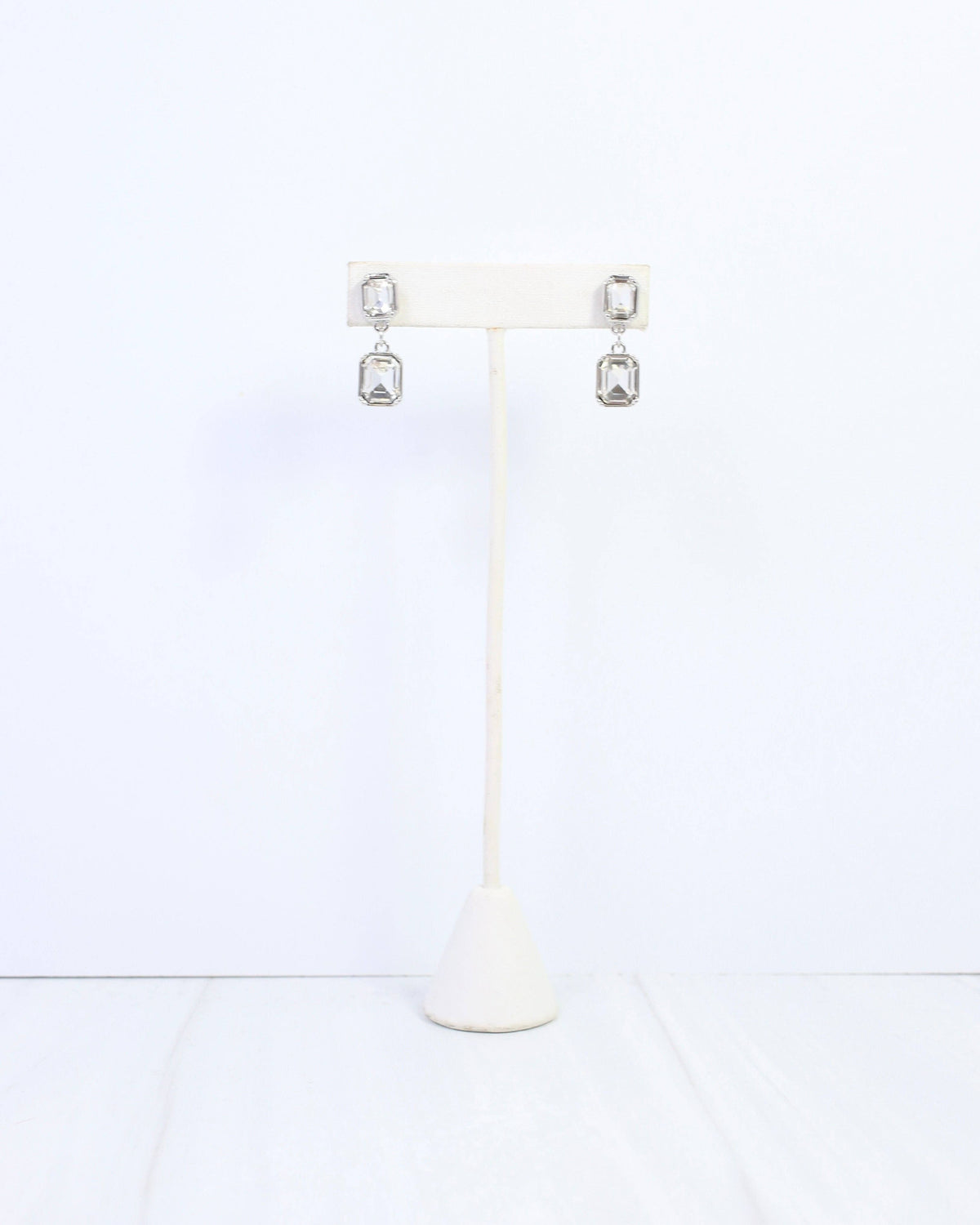 Chloe Crystal Drop Earring Silver