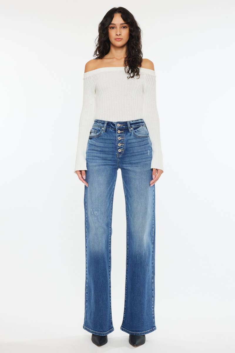 OPEN PACK ULTRA HIGH RISE 90’S FLARE JEANS-KC2578M