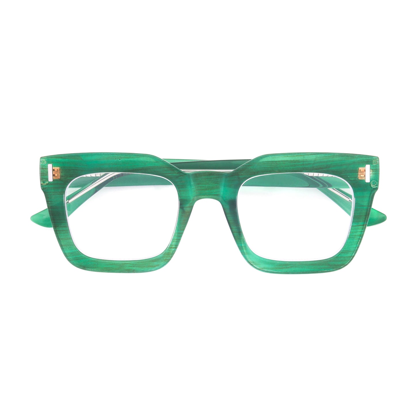 Readers - RUMI | Green and Brown Stripes | Progressive Blue Light