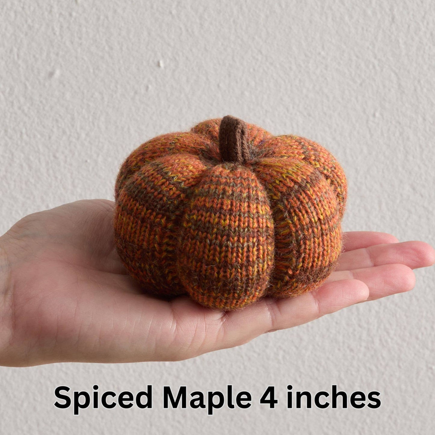 Cozy Knit Pumpkins, variegated yarns, unique autumn colors