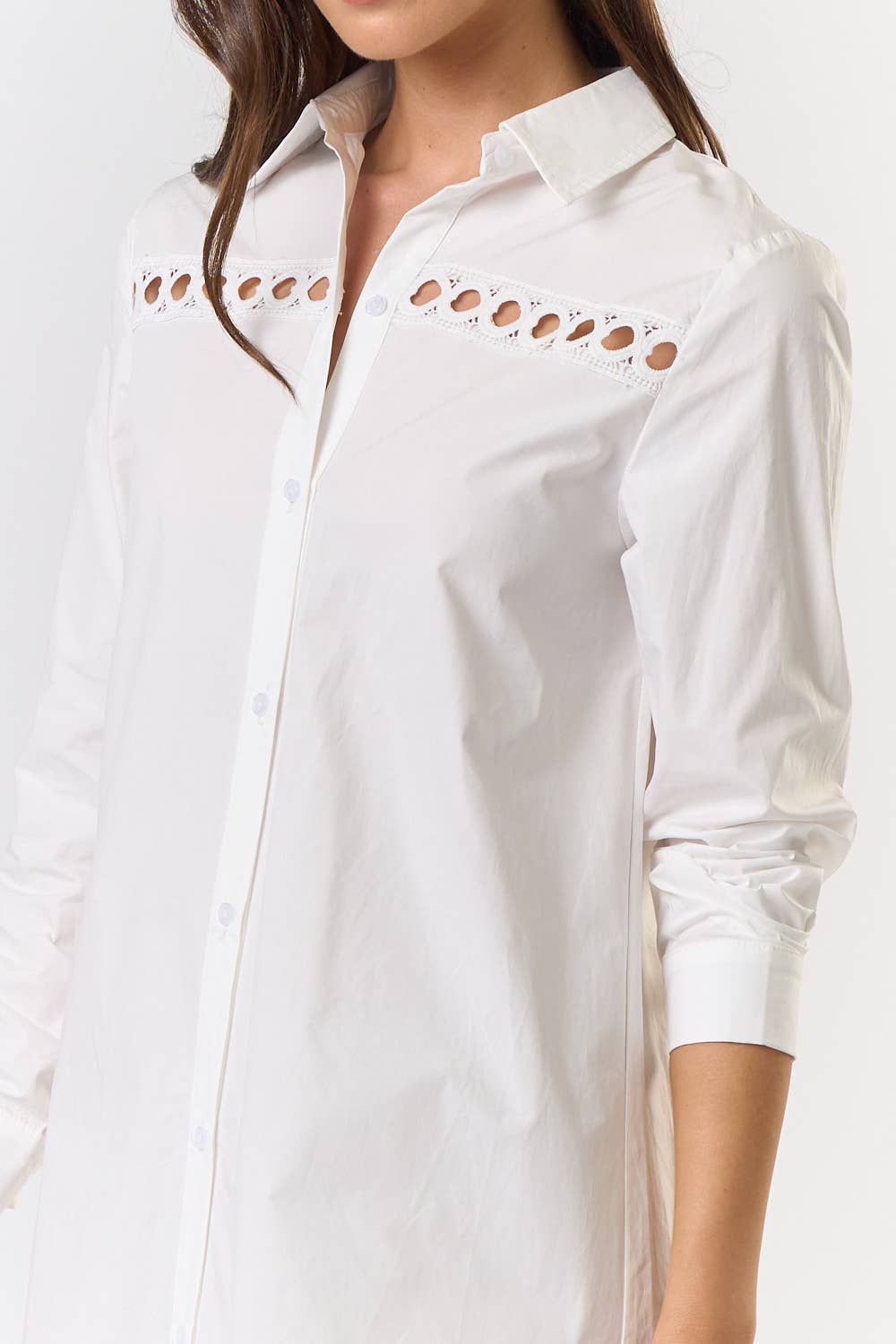 ILD5119 COLLARED BUTTON DOWN MIDI DRESS