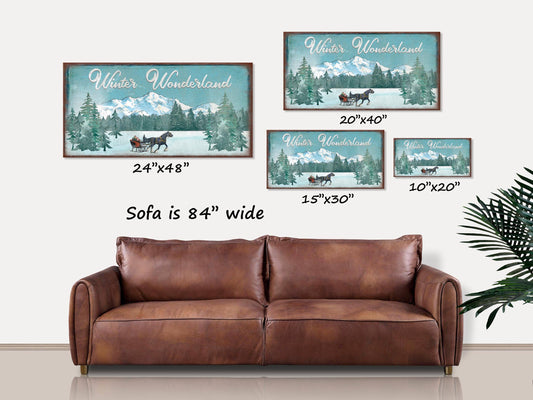 Winter Wonderland Large Canvas Wall Art & Holiday Decor