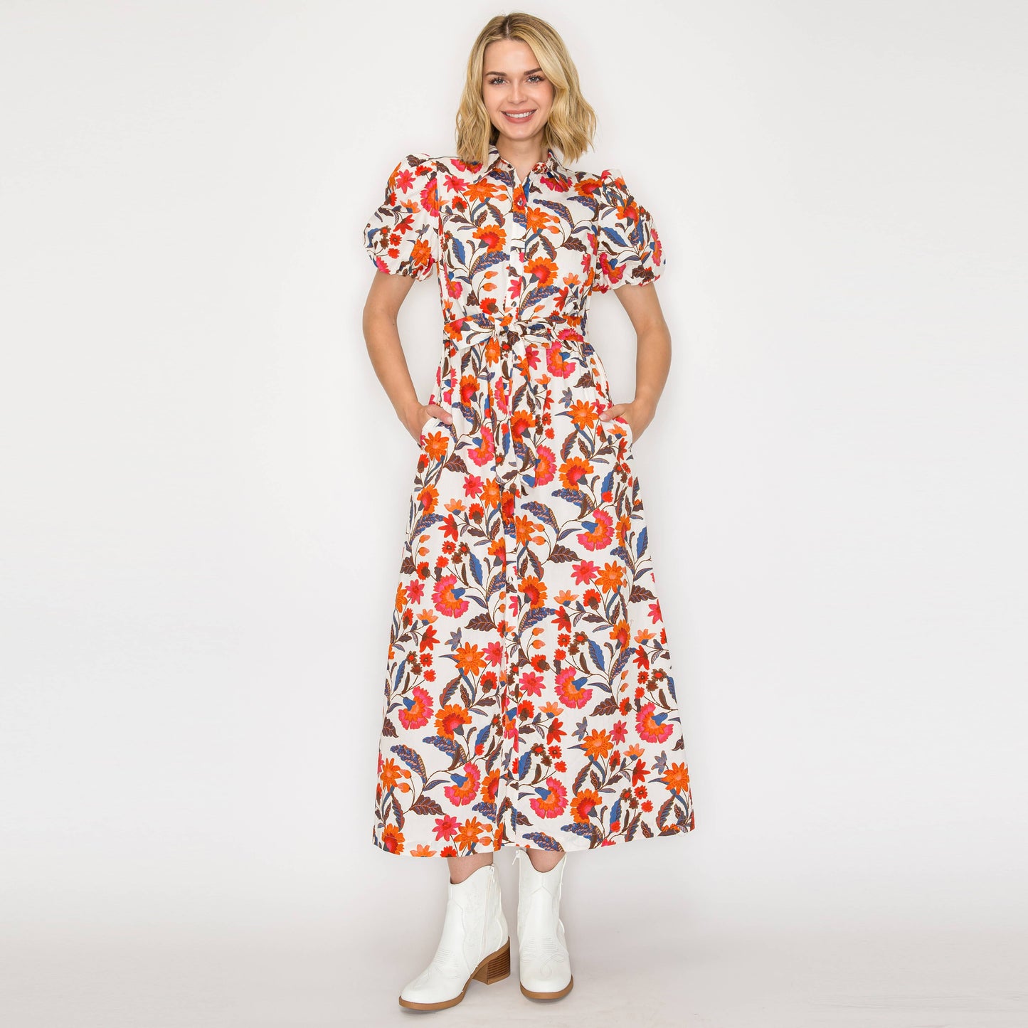 Festival Dream Shirts Midi Dress - LWD3182