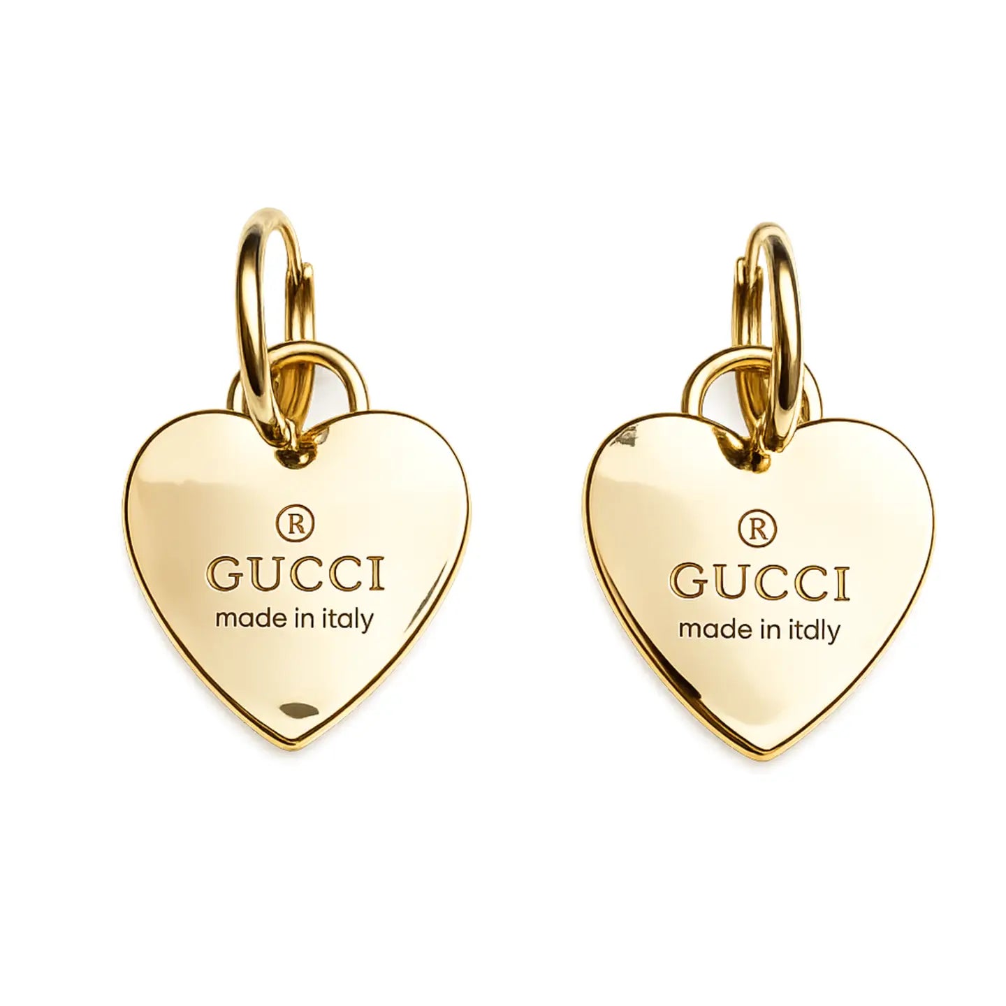 14k Gold Gucci Upcycled Hoop Earrings