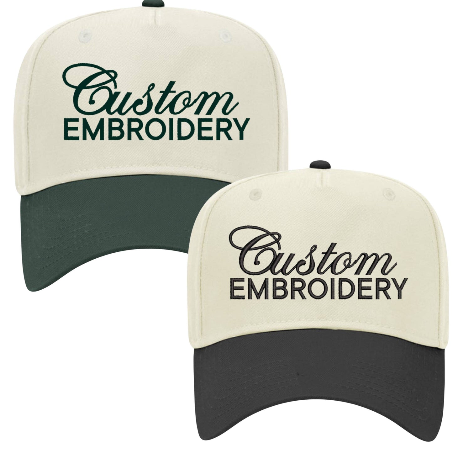 Custom Embroidered Hat, Two Tone Hat, Hudson, OH