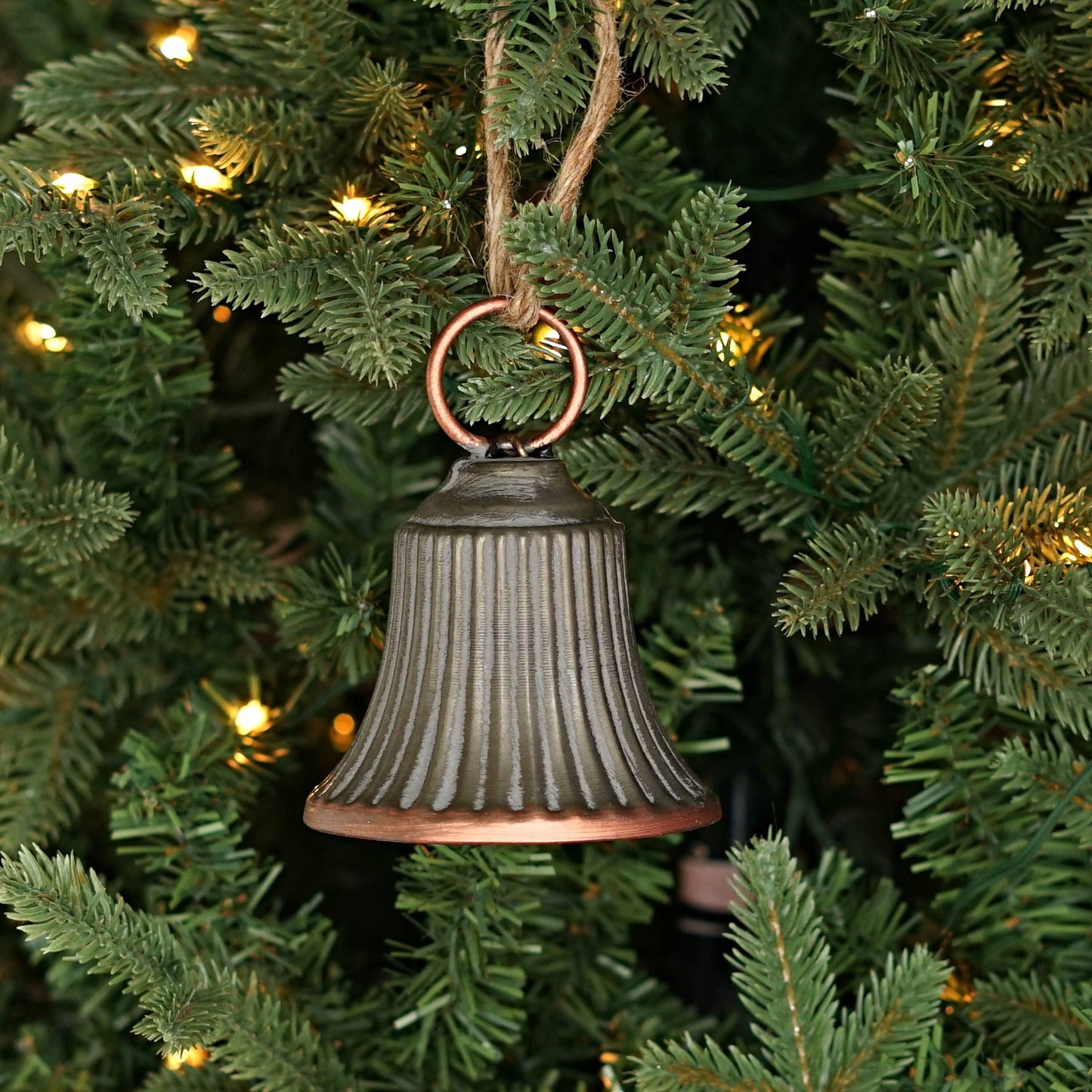 Copper Washed Bell Ornament-