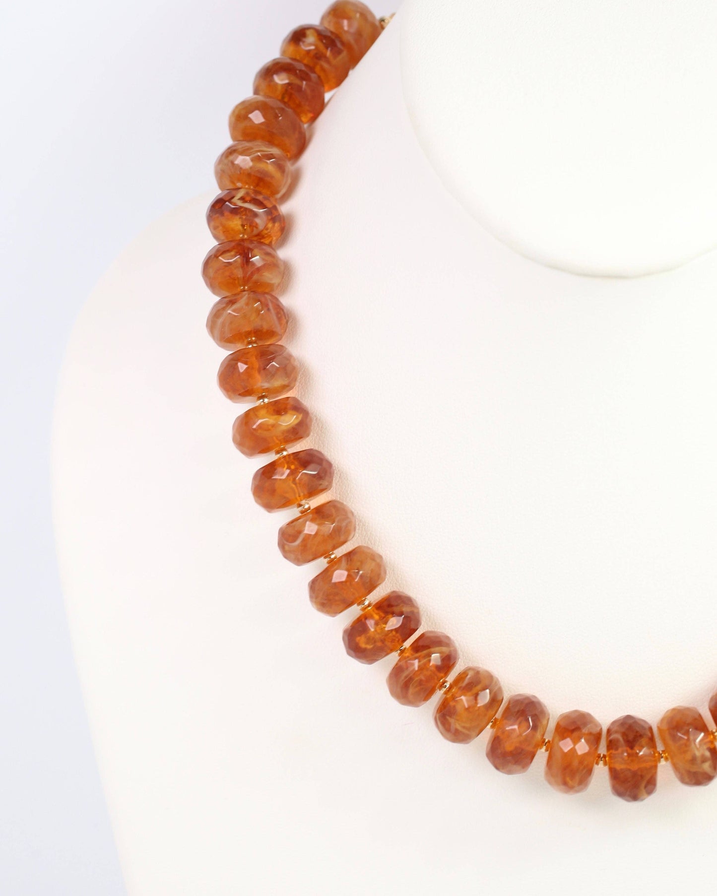 Mansfield Tortoise Faceted Bead Statement Necklace