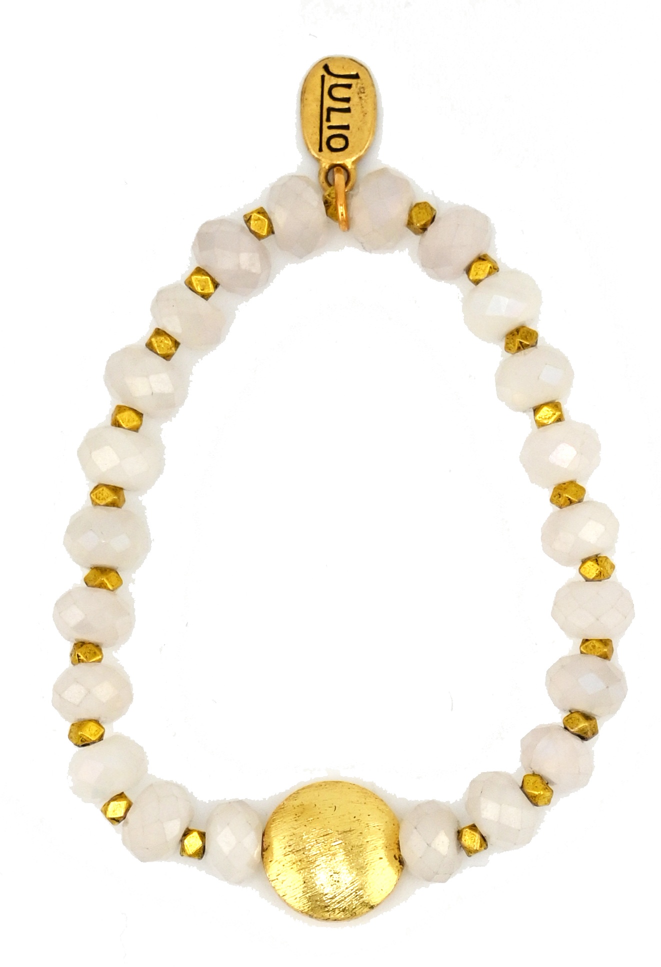 Sunlit Gemstone Rondelle Stretch Bracelet