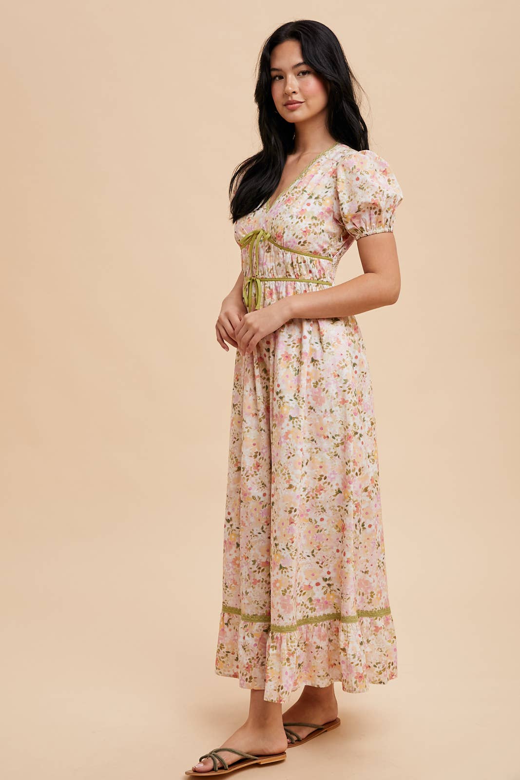 BOW FLORAL DRESS