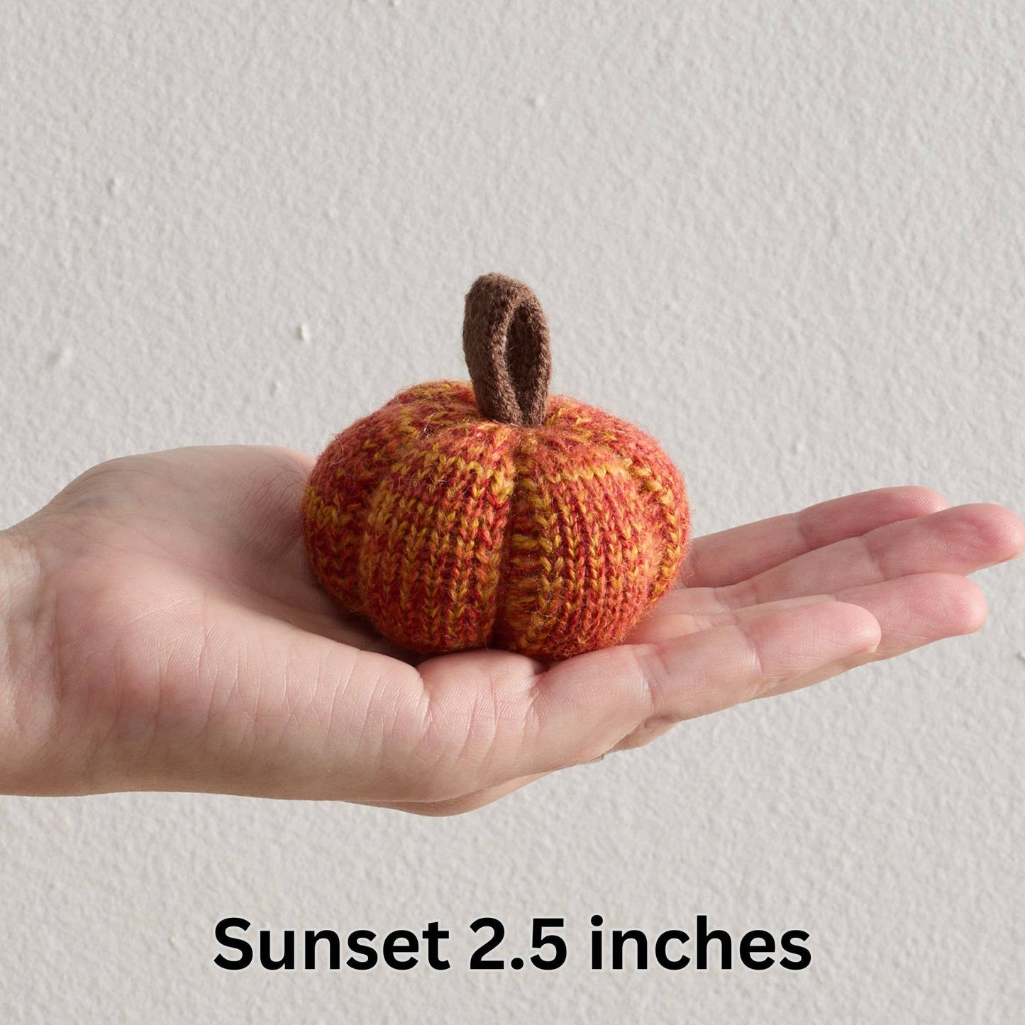 Cozy Knit Pumpkins, variegated yarns, unique autumn colors