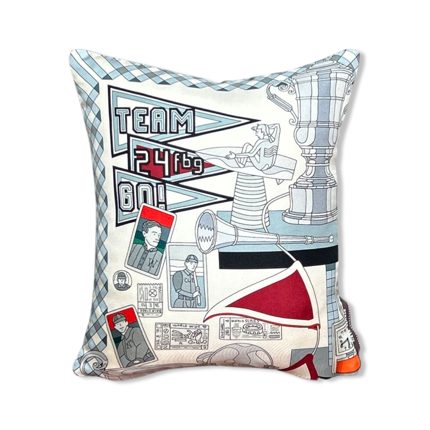Trophées Vintage Silk Scarf Pillows