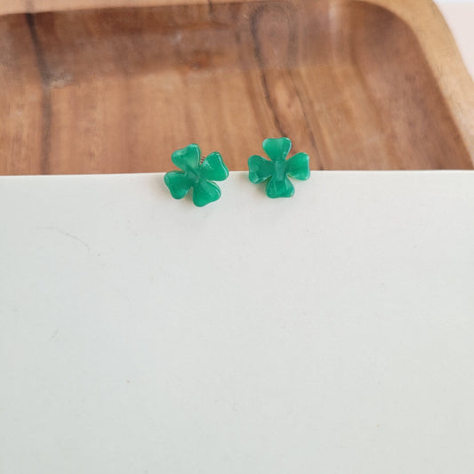 Clover Studs - Shamrock Green // St Patricks