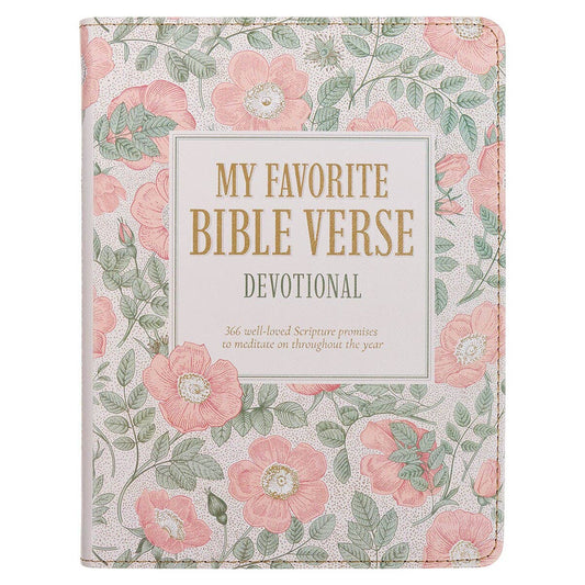 Devotional My Favorite Bible Verse Faux Leather Pink