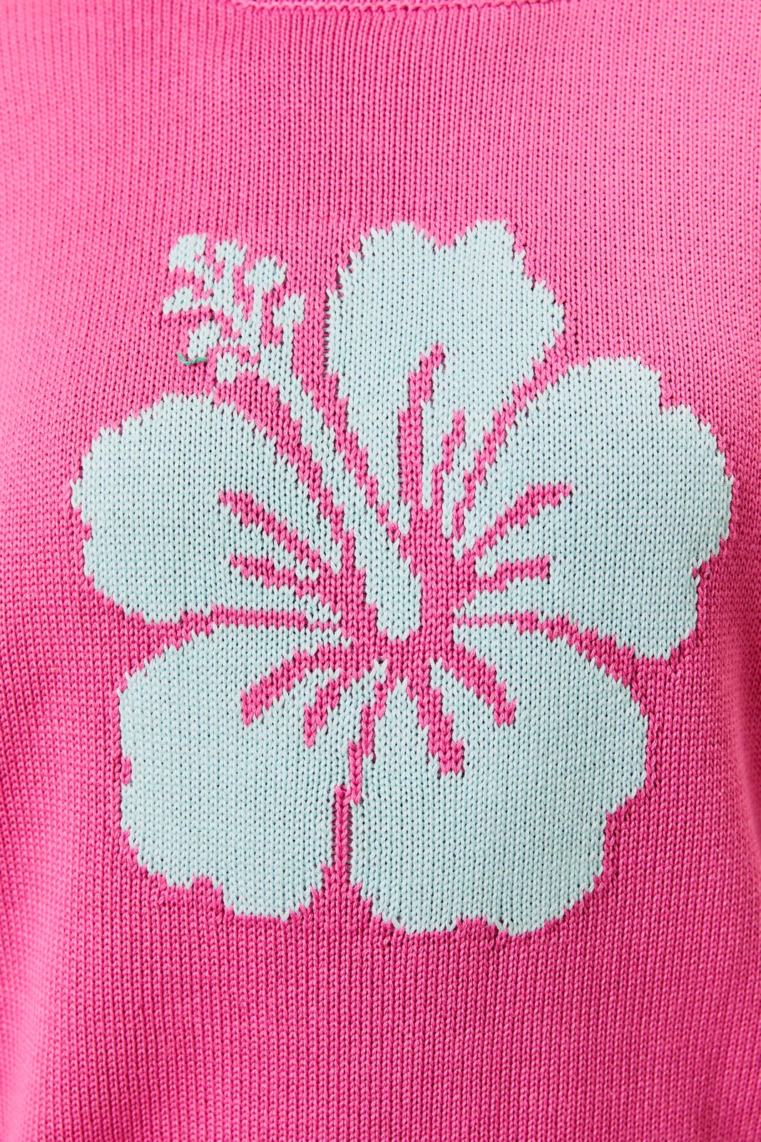 LAST CHANCE - Hibiscus Graphic Crewneck Sweater