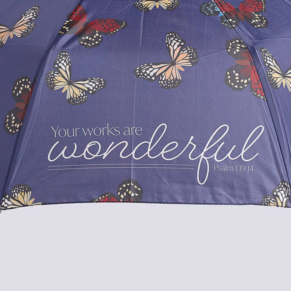 Wonderfully Made Butterfly Compact Umbrella