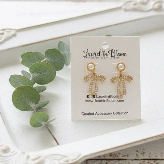 Opulence Pearl Bow Earrings