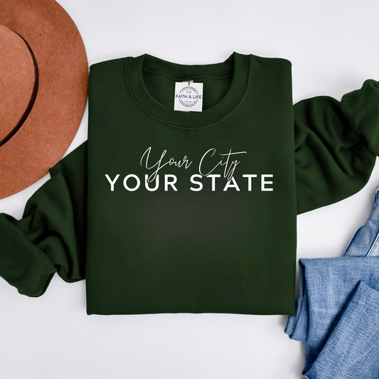 Custom Shop Name - Reserve, Hudson Crewneck Sweatshirt