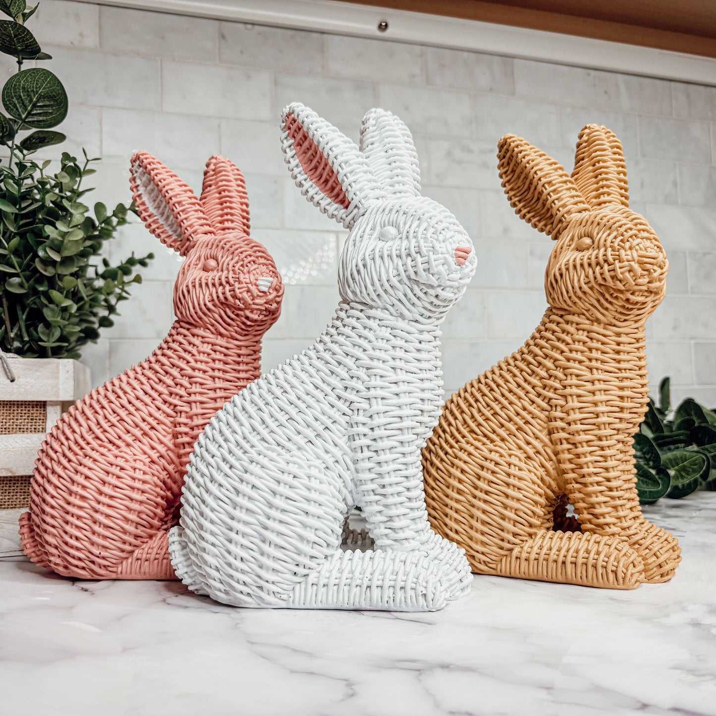 Bunny Decoration, Farmhouse Easter Rabbit Home Decor Statues