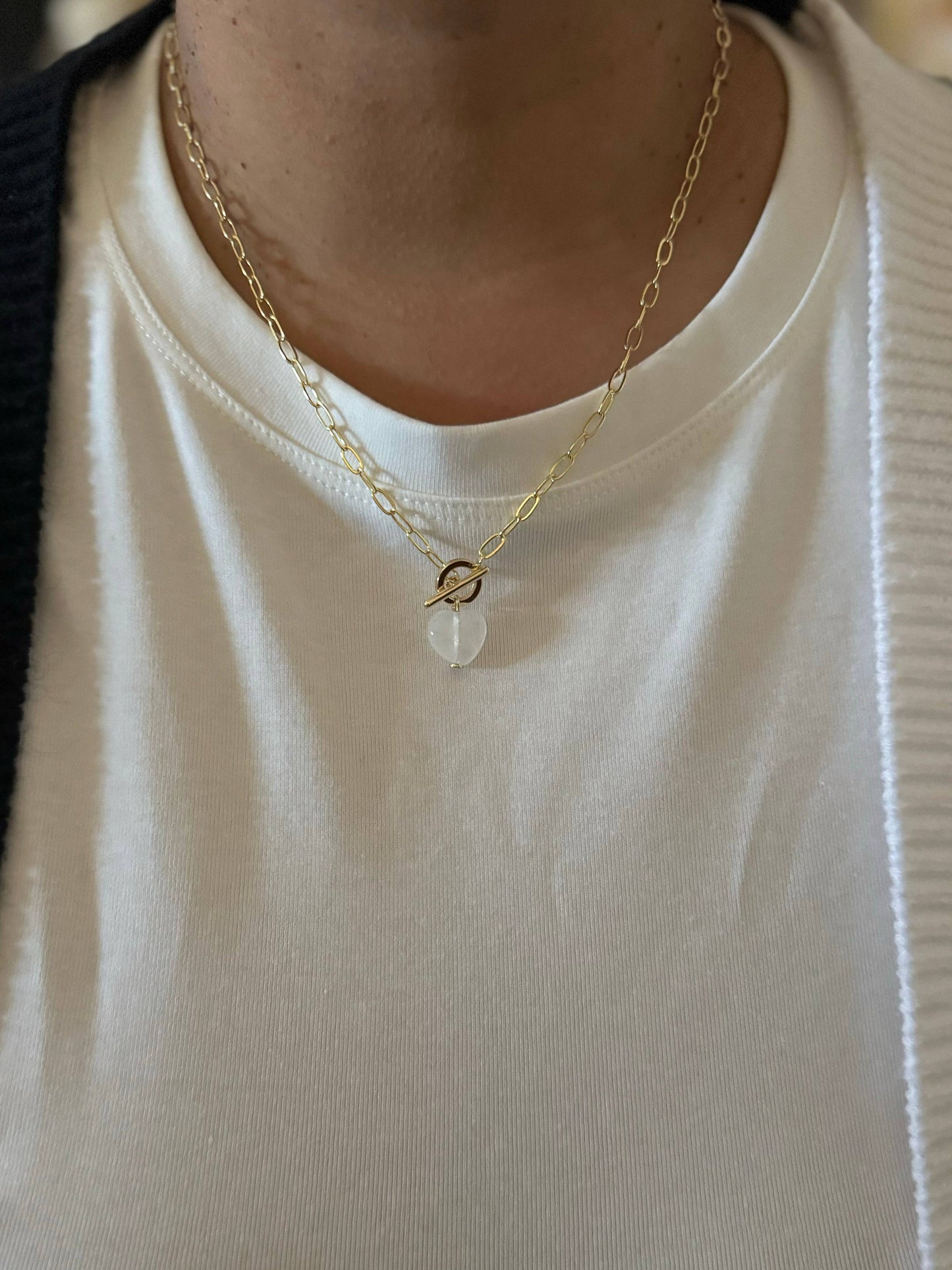 Quartz heart (gold)