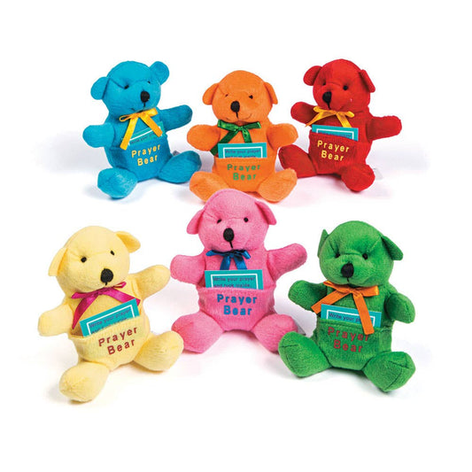 Plush Prayer Bear W/Pocket